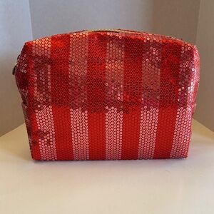 Ipsy Red Sequin Women's Bag 8” x 6” x 2” Deep NWOT